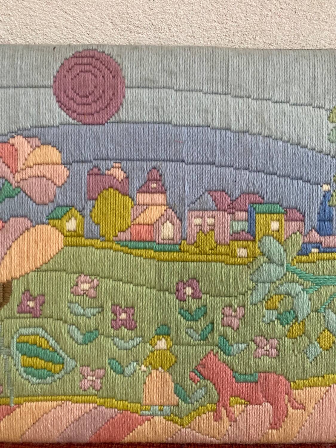 Tapisserie en laine vintage