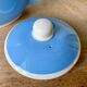 Old sky blue Digoin coffee maker