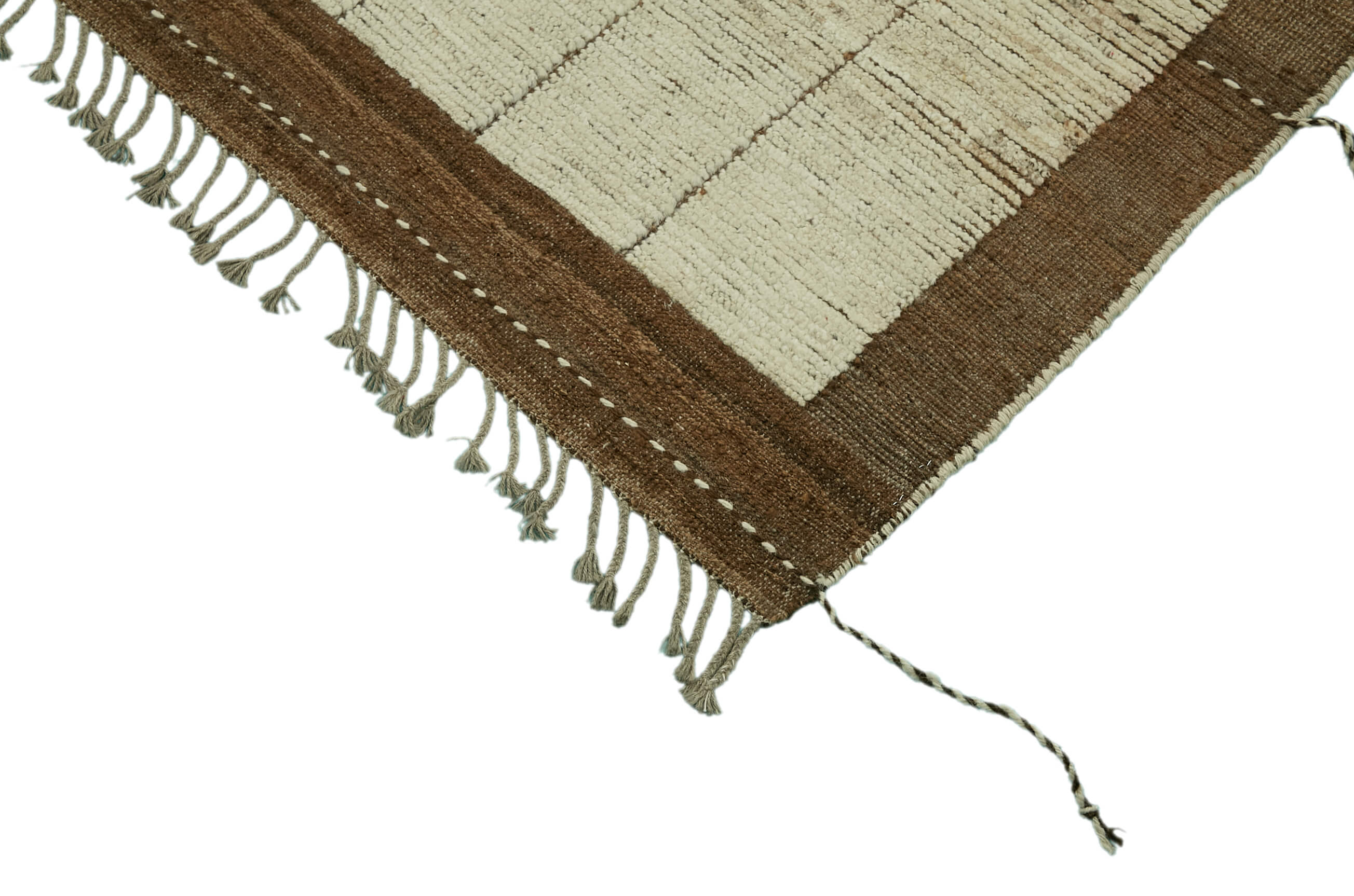 Hand-Knotted Tribal Unique 285 cm x 365 cm Beige Wool Carpet