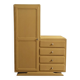 Asymmetrical 70s wardrobe