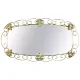 Miroir ovale années 50 en laiton - 38x69cm
