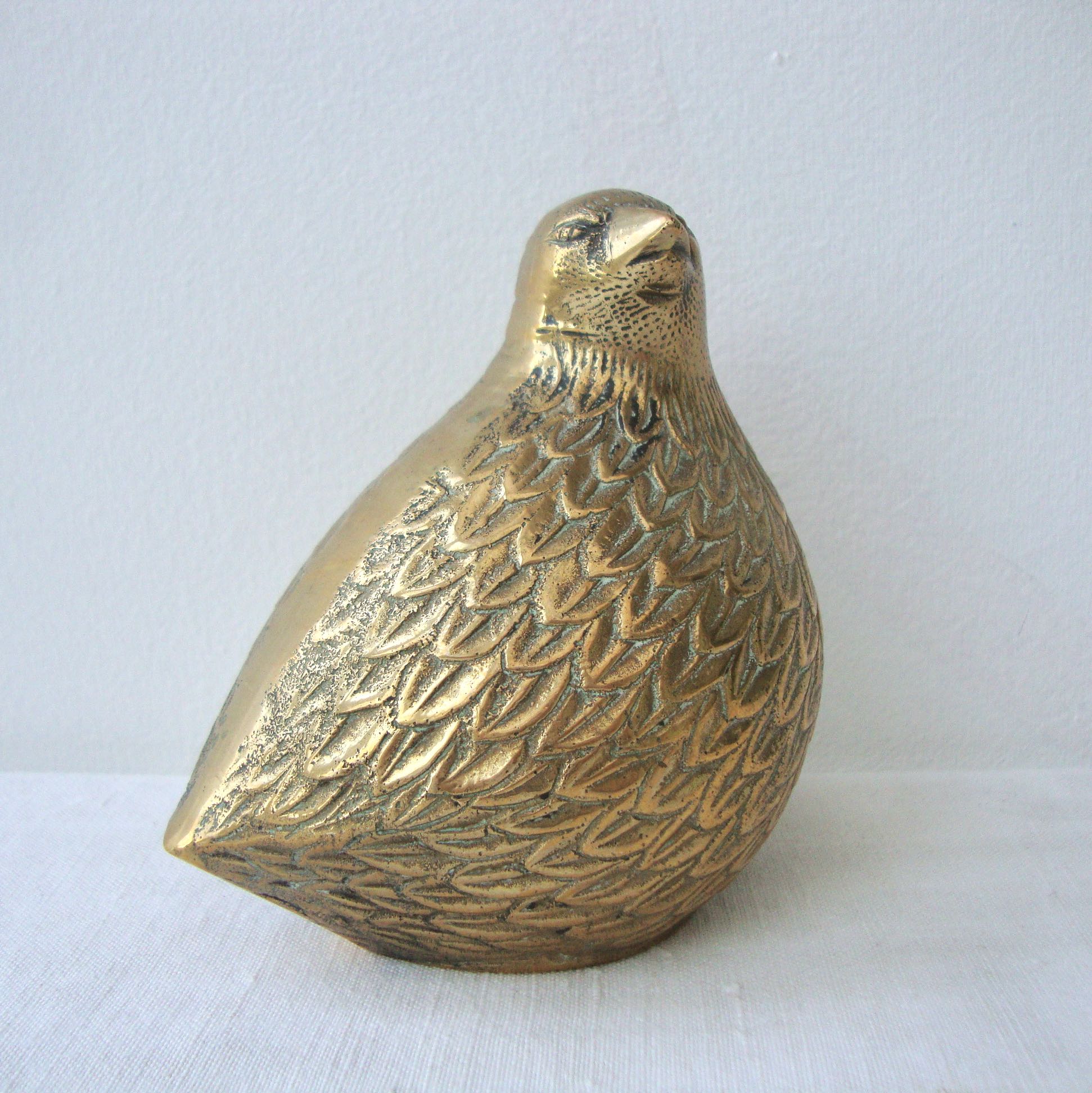 Old brass quail