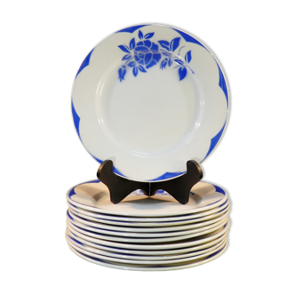 12 flat plates DIGOIN SARREGUEMINES model CORSICA