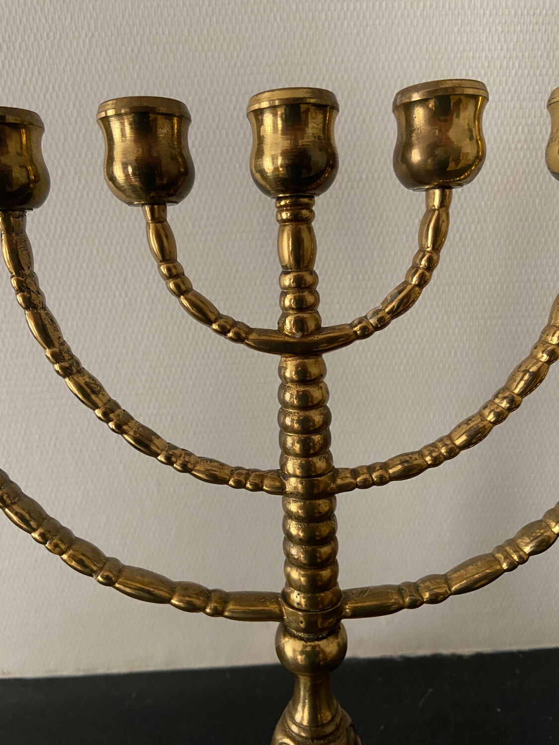Vintage golden menorah