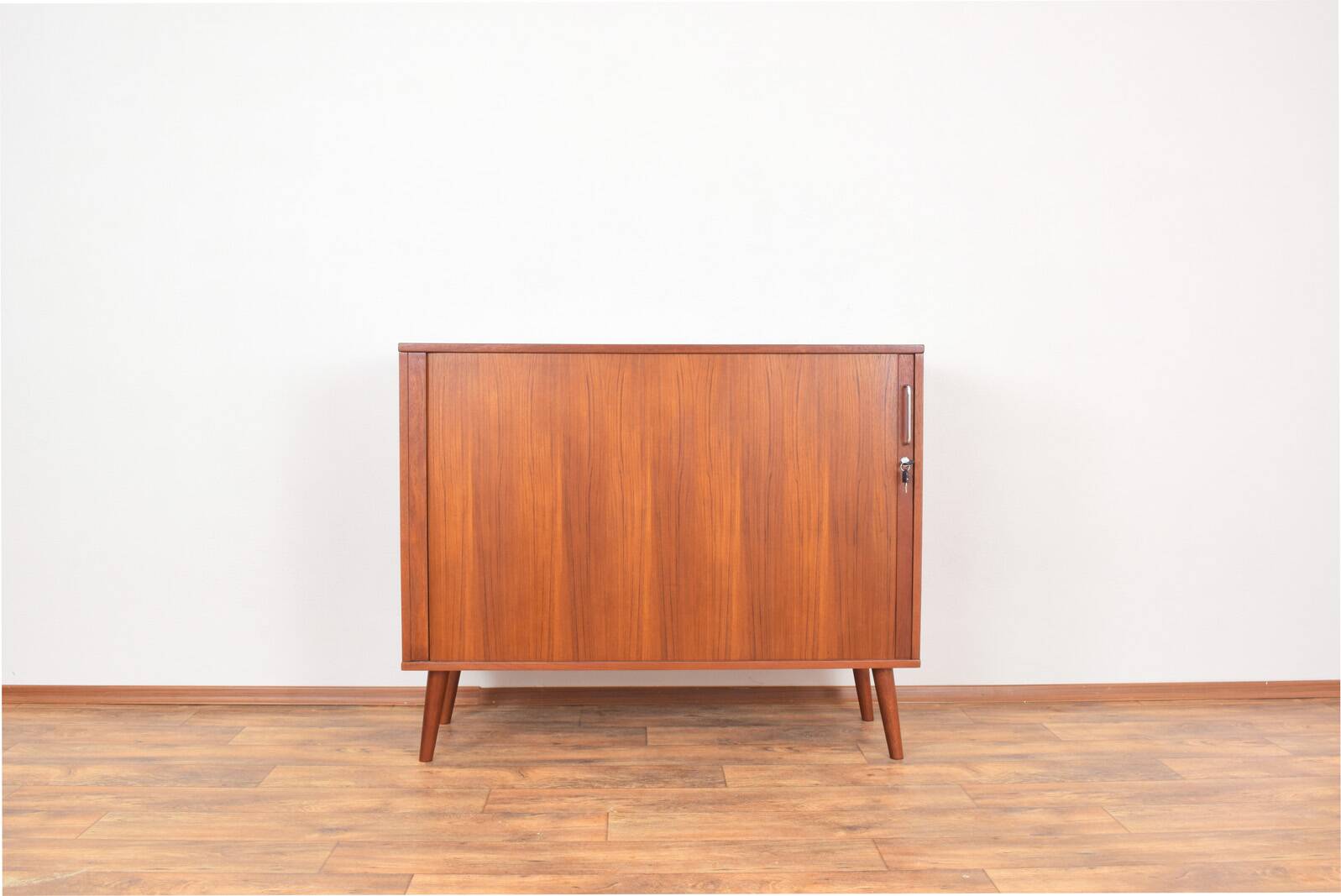 Mid-Century Danish Teak Tambour Doors Sideboard, 1960s.