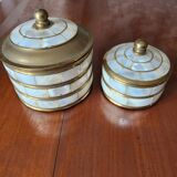 Brass and mother-of-pearl boxes