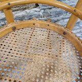 Set of thonet style cane chairs