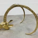 Hollywood Regency Ibex Coffee Table, Brass