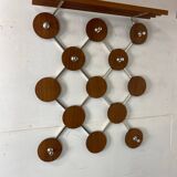 Vintage, Scandinavian Mid-Century Teak and Metal Coat Rack, 1960s