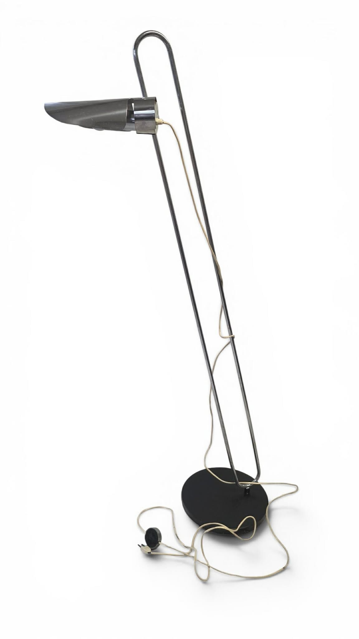 Italian chrome Space Age floor lamp attributed to Goffredo Reggiani.
