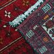 Vintage Afghan tribal prayer rug, hand-knotted from the 1950s.
