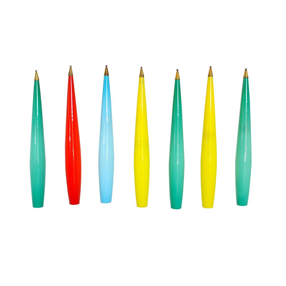 Suspended Murano glass lamp layered by Alessandro Pianon, 1960s.