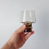 Smoked 70s carafe and glass set