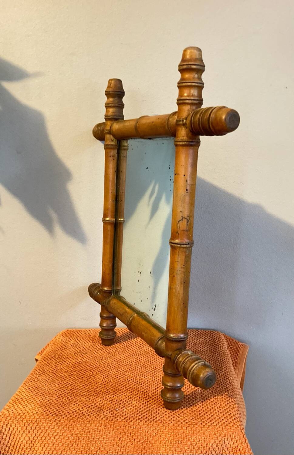 19th century bamboo mirror