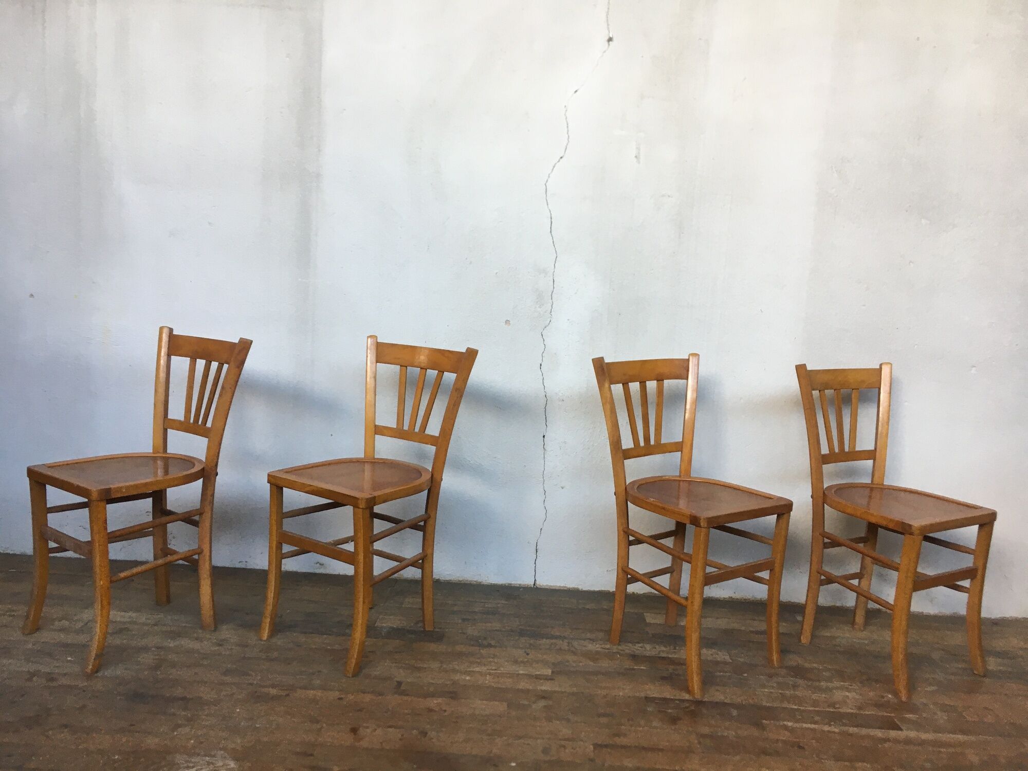 Série de 6 chaises bistrot Baumann troquet brasserie parisienne