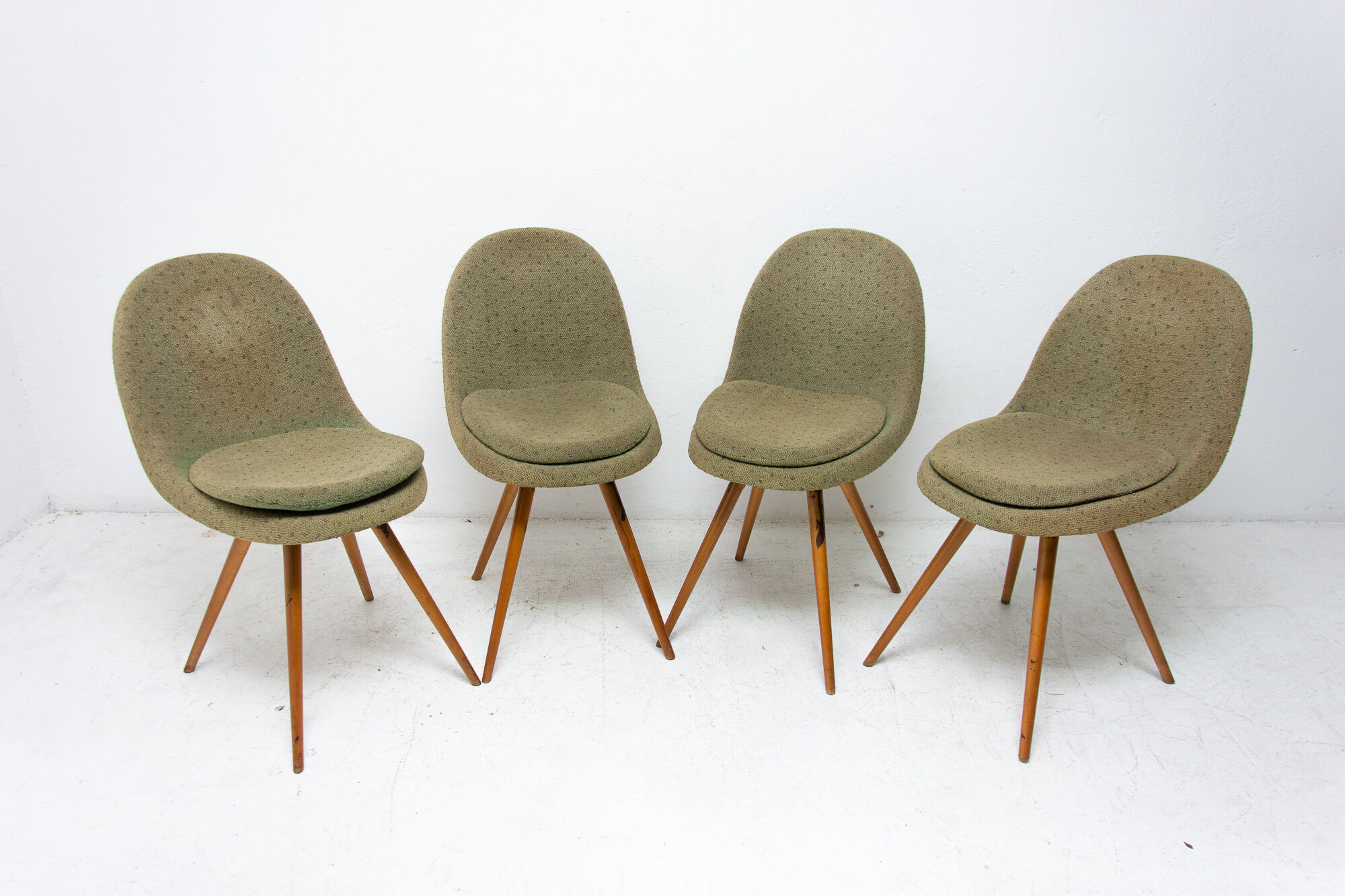 Mid century dining chairs, designed by Frantisek Jirák for Tatra Pravenec