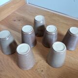 Digoin glazed stoneware glass cups set of 7