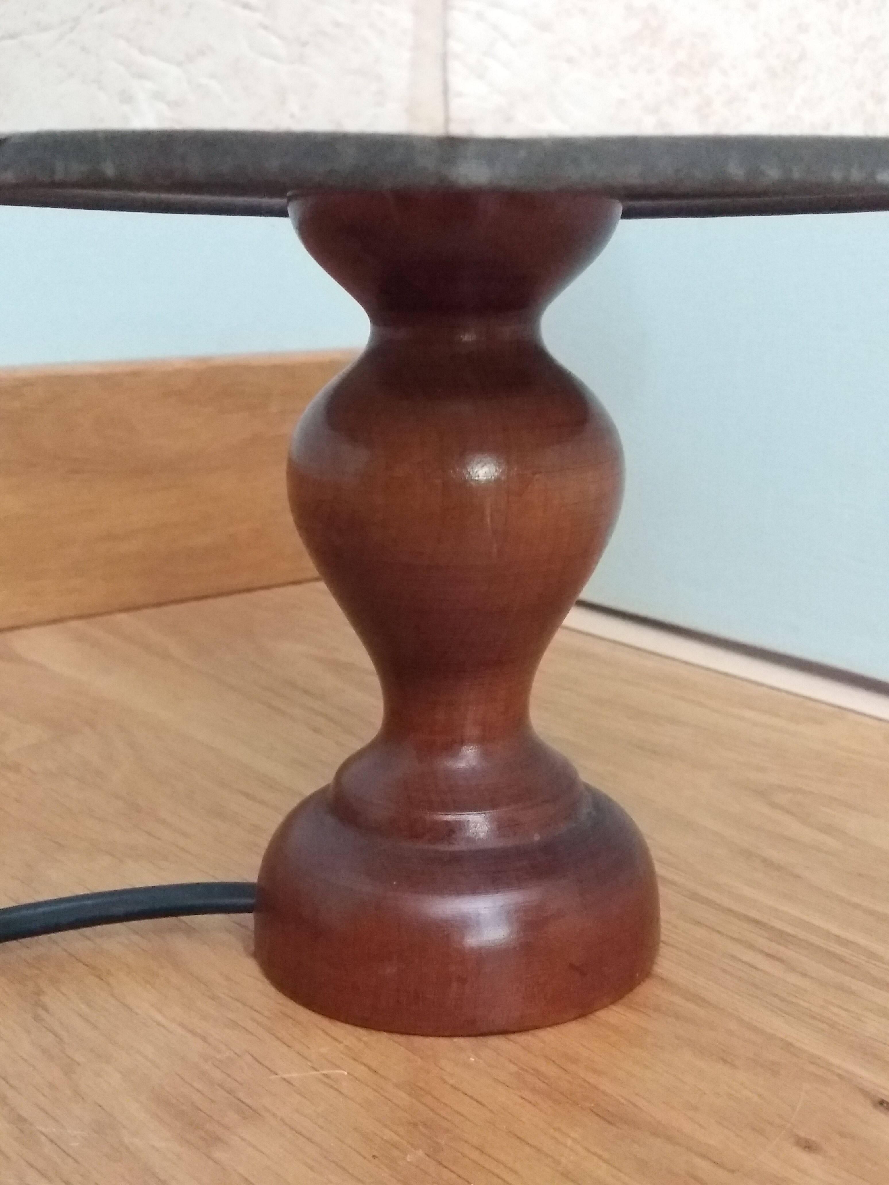 Bedside lamp turned wood