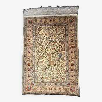 Vintage Turkish Hereke silk rug 156X109 cm