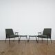 Two sets of lounge chairs with ottoman by Pierre Guariche for Meurop