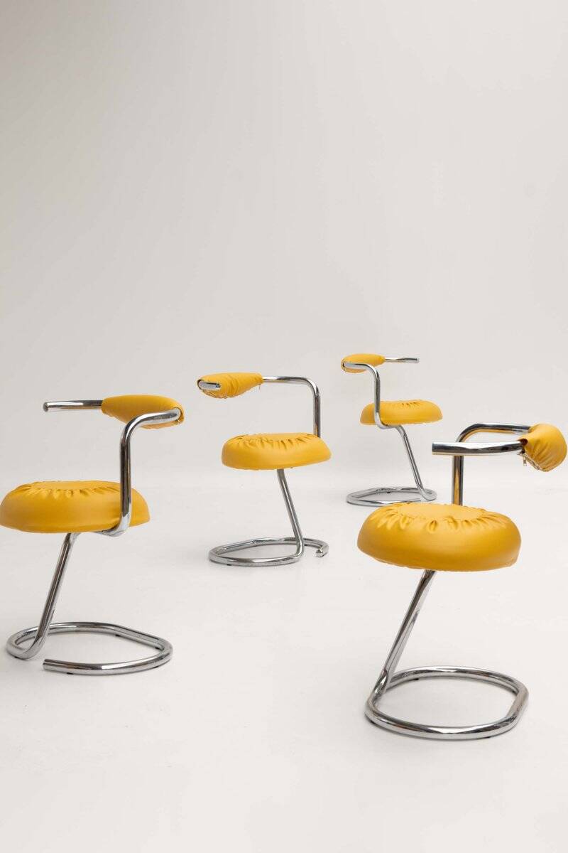 Cobra chairs by Giotto Stoppino, 1970s, Set of 4