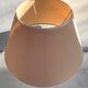 Ancient painted pottery Drimmer + wood + shade vintage pedestal vase lamp
