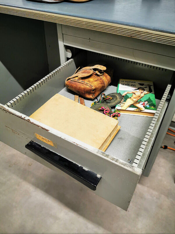 Metal industrial desk