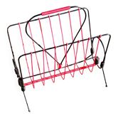 Ancien porte-revues en métal et scoubidou - seventies design