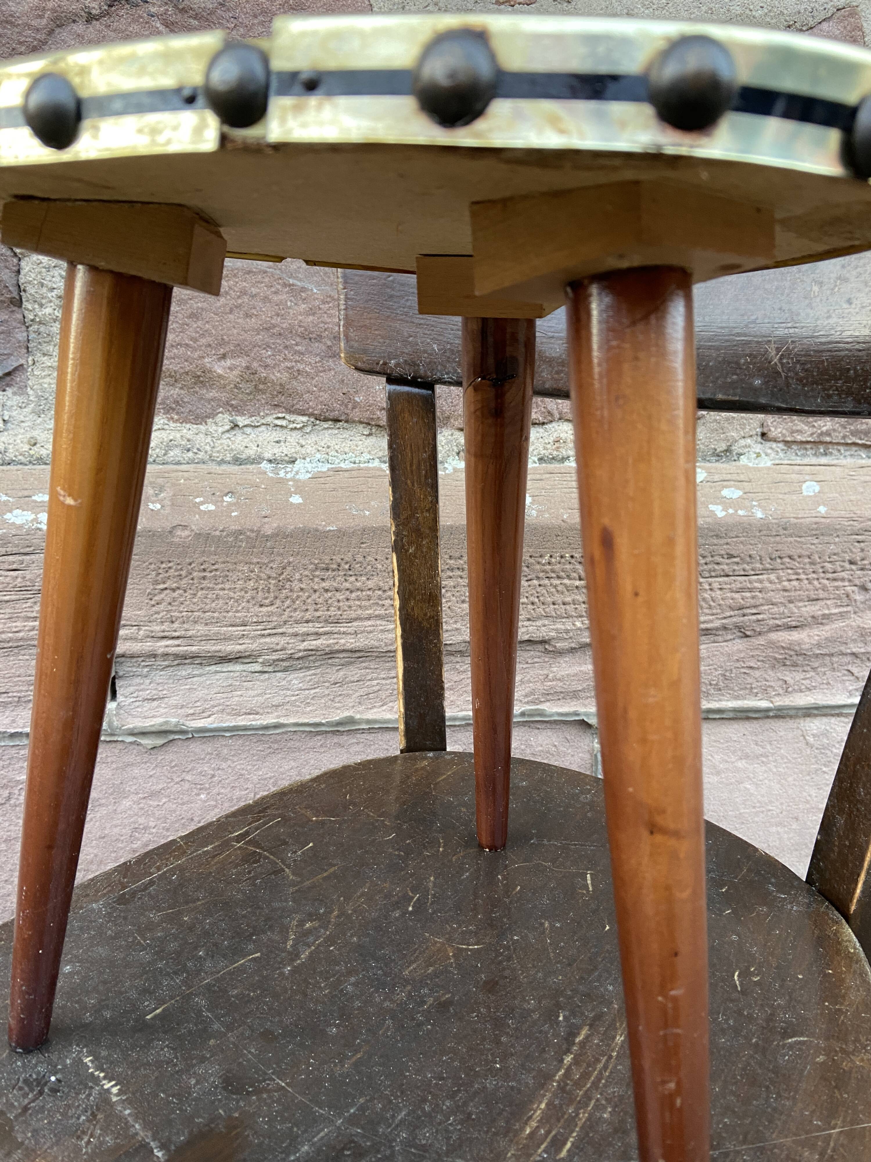 coffee table door plant mid-century vintage cocktail 1960
