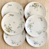 6 Limoges porcelain dessert plates 1915
