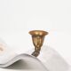 Brutalist 1990s 'Wave' aluminium and brass candelabra