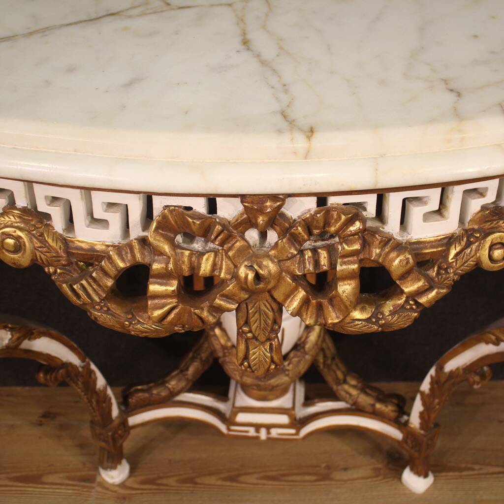 French lacquered and painted console in Louis XV style