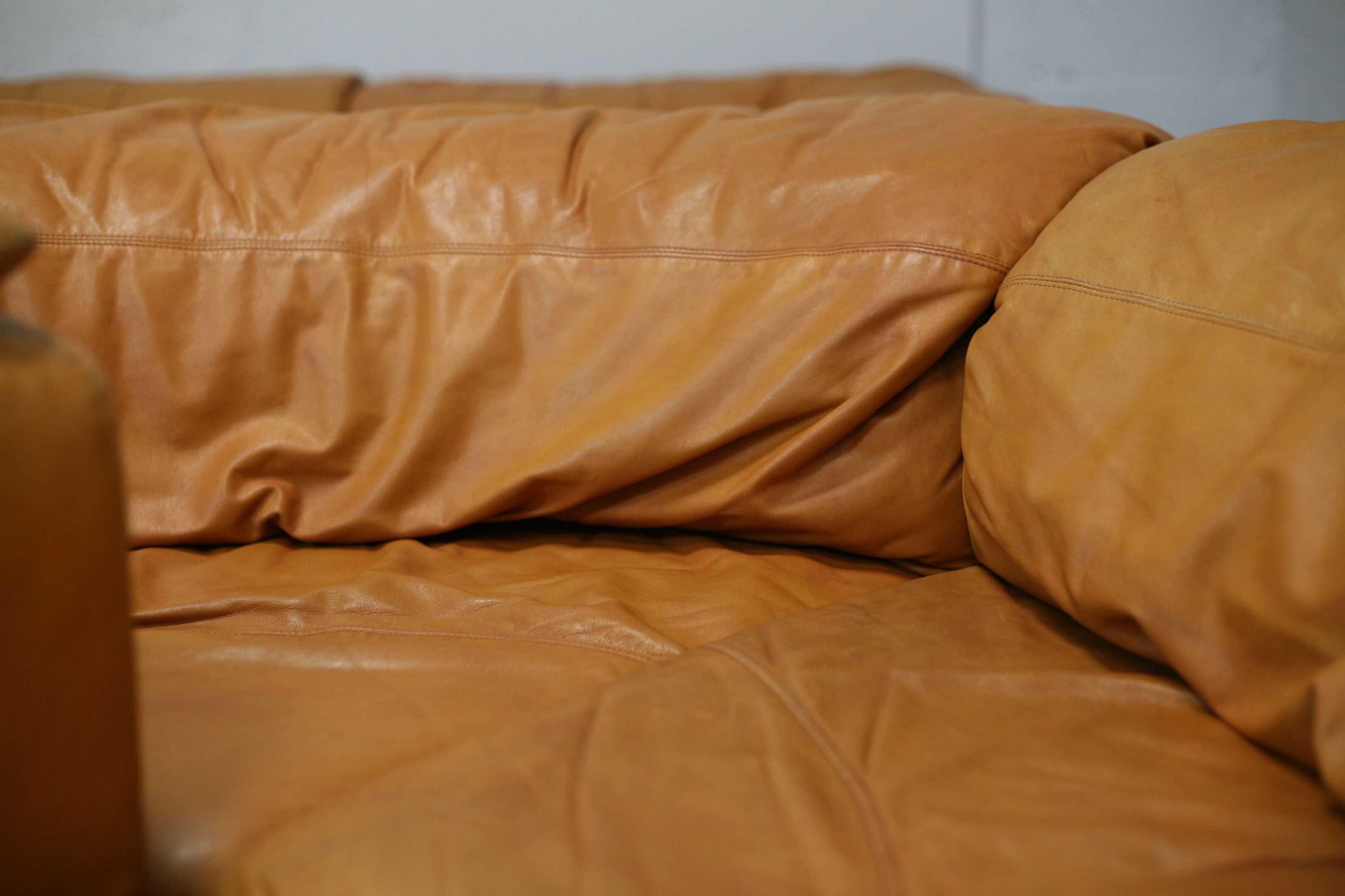 Leather modular sofa, 7 elements, 70s