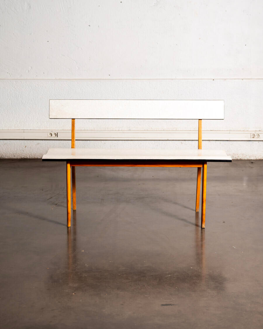 Wood and formica bench