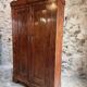 Antique French pine bonnetière – rustic country wardrobe – circa 1900–1920