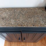 Charcoal grey sideboard, marble top