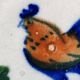 Large Vintage Hand-Painted Plate "Rooster and Foliage"