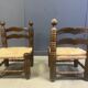 Charles Dudouyt (attr) brutalist children's chairs, set of 2, 1960s