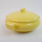 Large yellow modernist soup tureen