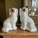 Pair of ceramic Staffordshire dogs late 19th century