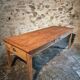 Antique French farmhouse dining table in oak and pine, circa 1900
