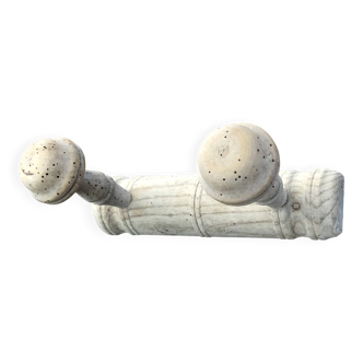 Wall-mounted coat rack, bare wood