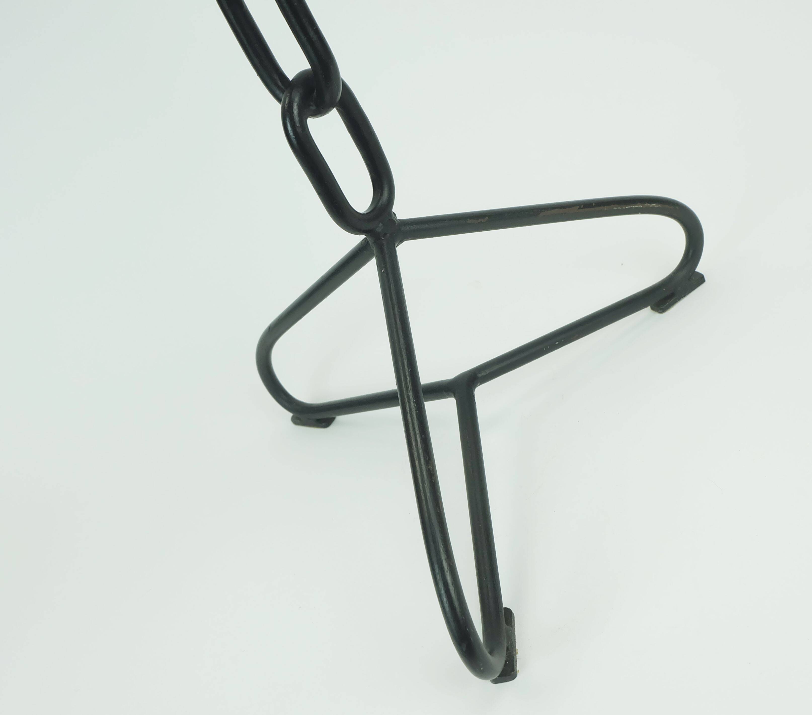 Outstanding large 21" candleholder brutalist design iron copper true vintage 1960s xxl candlestick