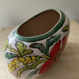 Vintage glazed ceramic vase signed