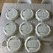 Assiettes à asperges en porcelaine Lafarge