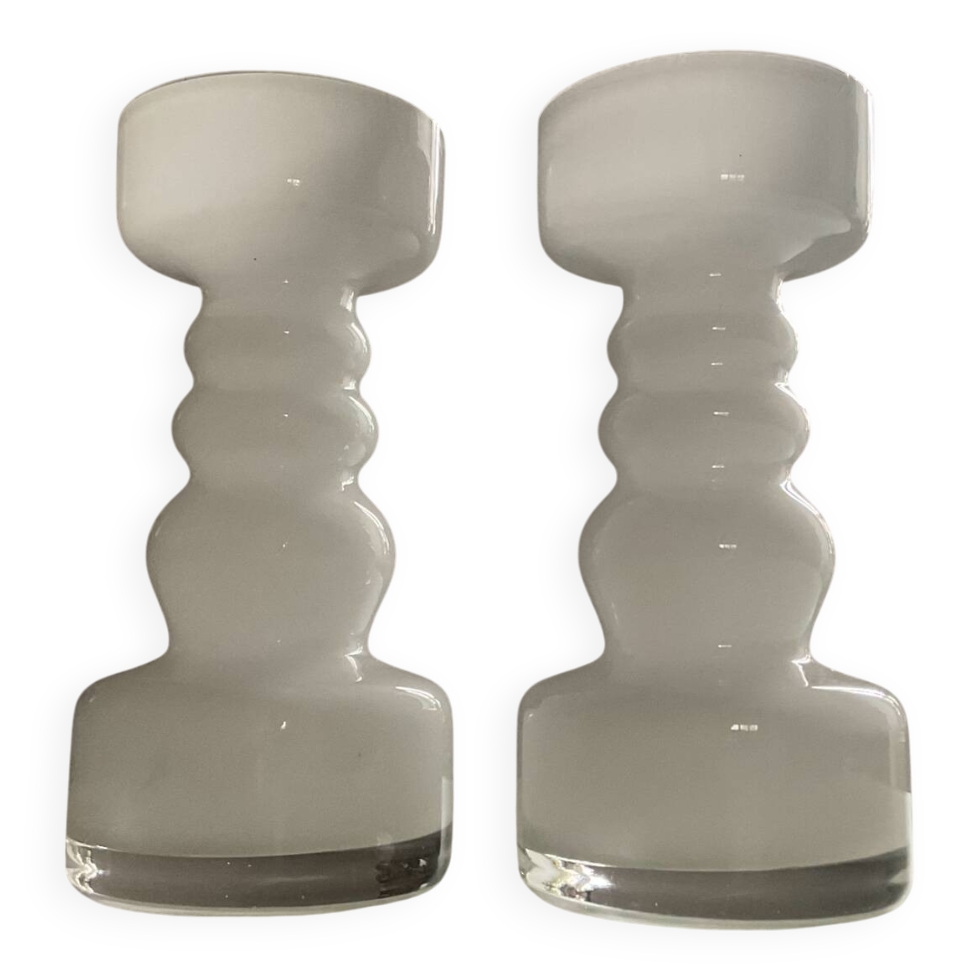 Paire de vases vintage en opaline