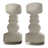 Paire de vases vintage en opaline