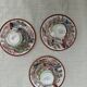 Vintage Japanese tea/coffee service, egg shell porcelain & enamels for 5 people.