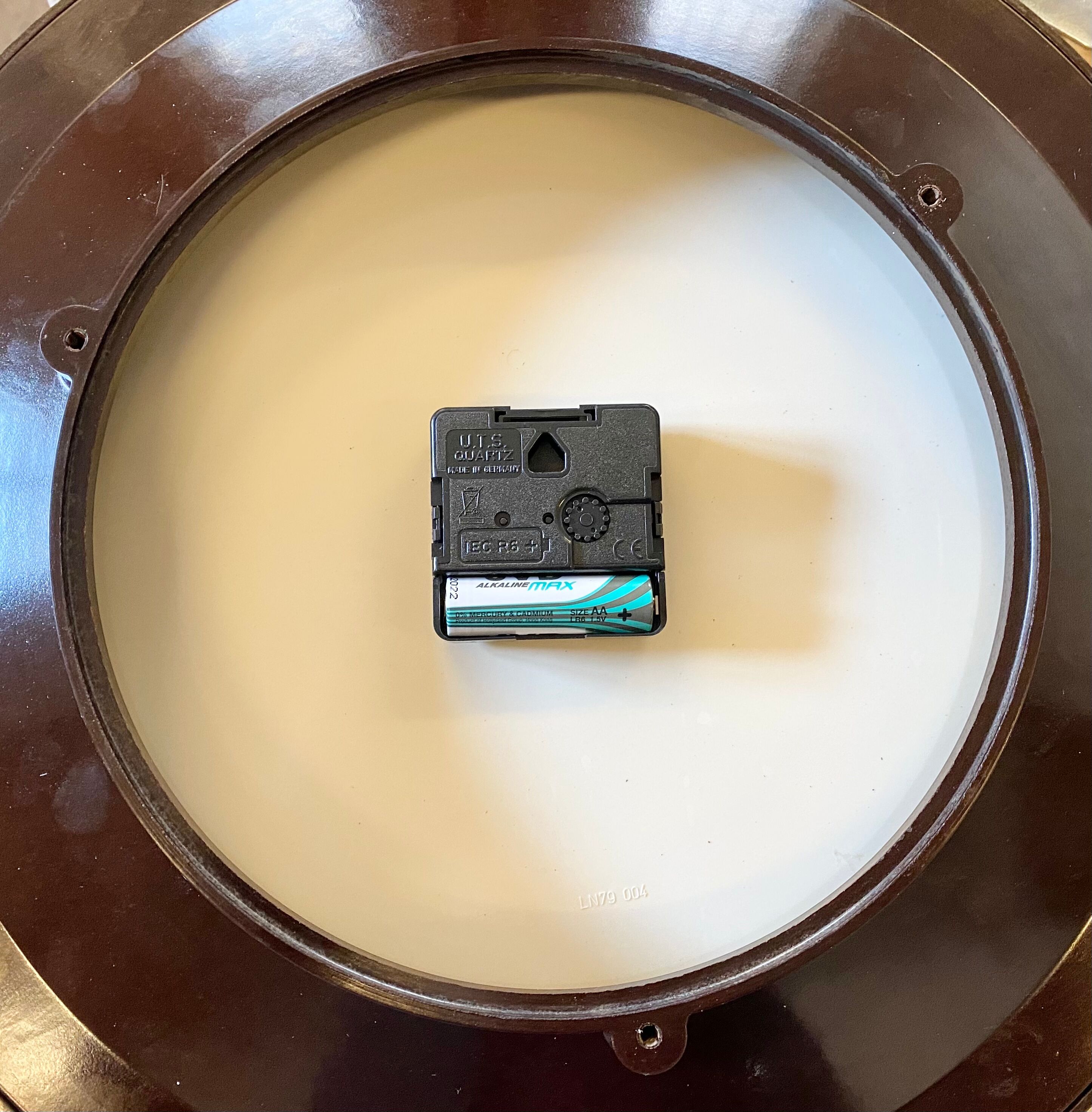 Industrial Bakelite Factory Wall Clock from Pragotron, 1960s