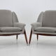 1980s pair of italian refurbished armchairs